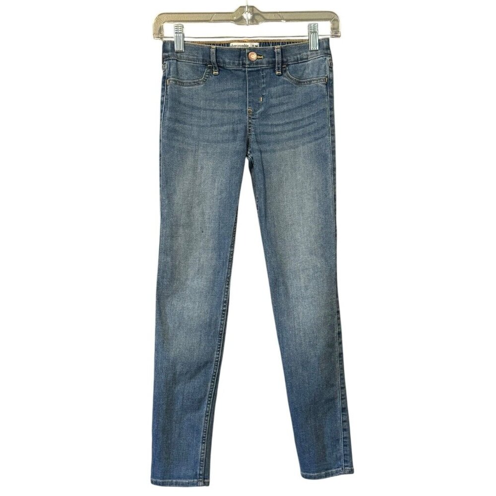 Abercrombie Kids Mid Rise Pull On Jean Legging Blue Girls Size Slim 11/12 Youth